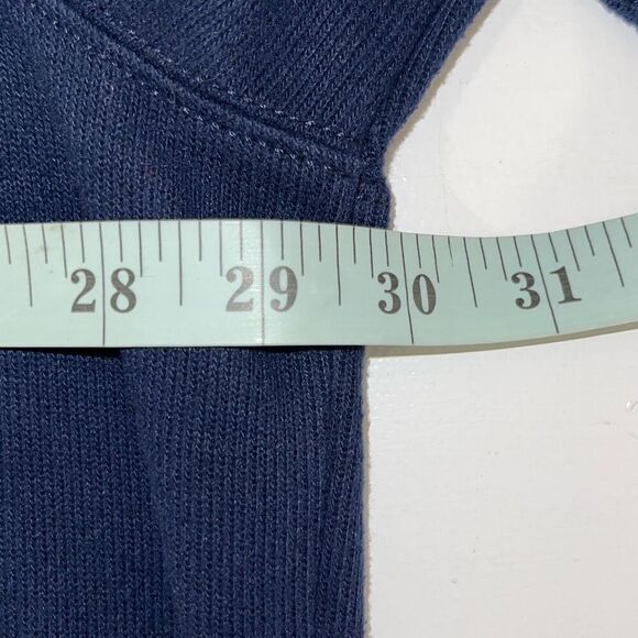 Lands End Mens 1/4 Zip Mock Neck Pullover Sweater Navy Blue Size 3XL Tall - Picture 7 of 8